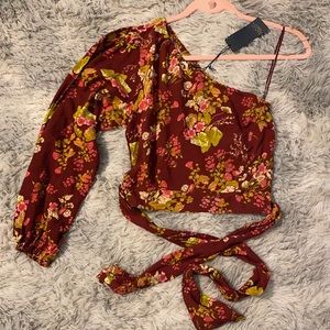 NWT One Shoulder Rachel Zoe Crop Top